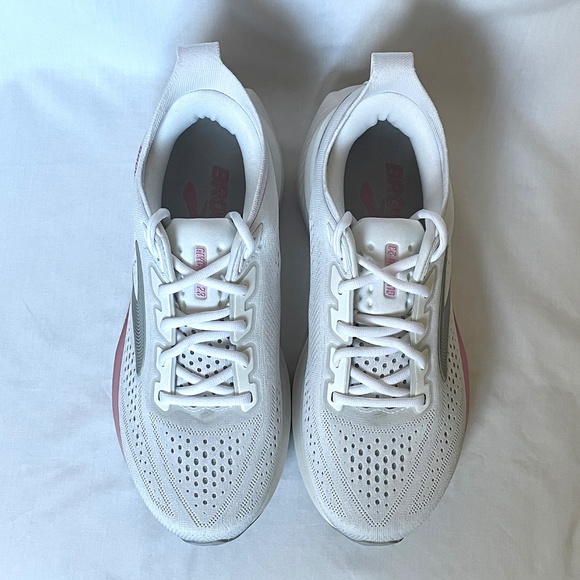 Brooks Glycerin 23 Size 8 Wide White Pink Harbor Mist - Picture 7 of 9